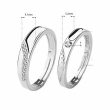 Classic CZ Leaves Adjustable Promise Ring in 925 Sterling Silver