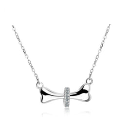 Bones Circle Solid 925 Sterling Silver Necklace