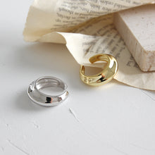 Simple Geometry Adjustable 925 Sterling Silver Ring