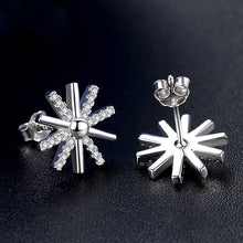 Trendy Sunflower 925 Sterling Silver Stud Earrings