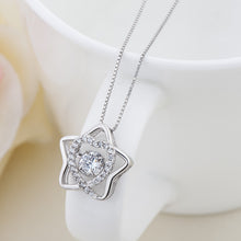 Fashion Star Heart CZ Pendant - 925 Sterling Silver