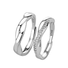 CZ Mobius Twisted Adjustable 925 Sterling Silver Ring