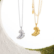 Irregular Croissant 925 Sterling Silver Necklace