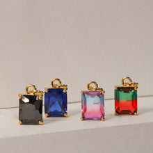 Geometry Fading Color CZ 925 Sterling Silver Necklace