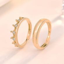 CZ Crown 925 Sterling Silver Adjustable Promise Ring