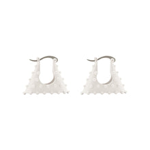 Fashion Rivet 925 Sterling Silver Hoop Earrings