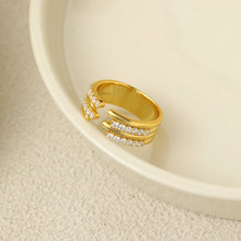 Fashion CZ Jagged Geometry 925 Sterling Silver Adjustable Ring