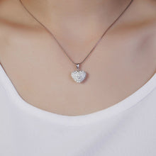 Heart White CZ 925 Sterling Silver True Love Pendant