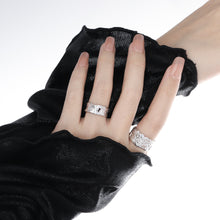 Fashion Irregular Wave Mini Baguette Ring in 925 Sterling Silver