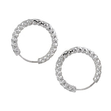 Modern 925 Sterling Silver Hoop Earrings