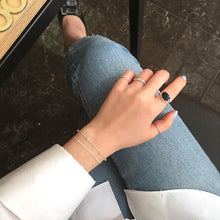 Personalized S925 Silver Bead Chain Double-Layer Bracelet