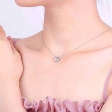 Simple Round Cut White CZ Pendant in 925 Sterling Silver