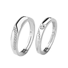 Classic CZ Leaves Adjustable Promise Ring in 925 Sterling Silver