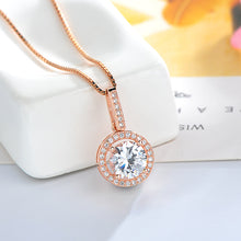 Rose Round Micro Setting 925 Sterling Silver Pendant