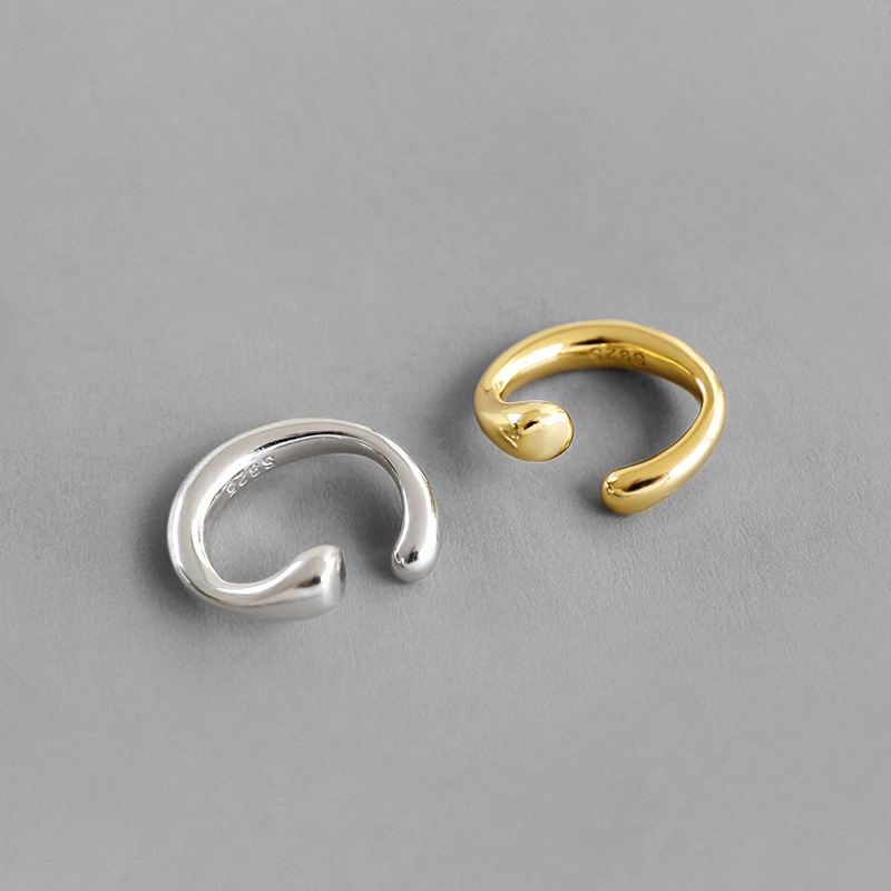 Minimalist Irregular Design 925 Sterling Silver Non-Pierced Earring