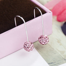Spherical 925 Silver Hook Earrings in Various Colors