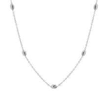 Simple Geometry Oval Beads 925 Sterling Silver Necklace
