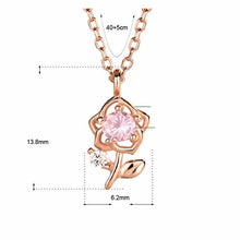 Beautiful CZ Flower Necklace in 925 Sterling Silver