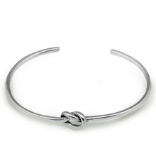 Love Single Knot 925 Sterling Silver Cuff Bracelet