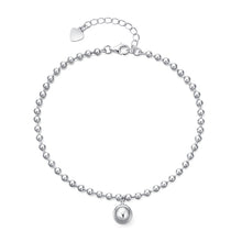925 Sterling Silver Bead Ball Anklet