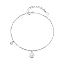 Love Always Being At Last 925 Sterling Silver Bead Anklet