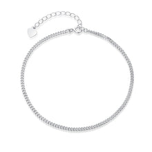 Simple 925 Sterling Silver Adjustable Chain Anklet