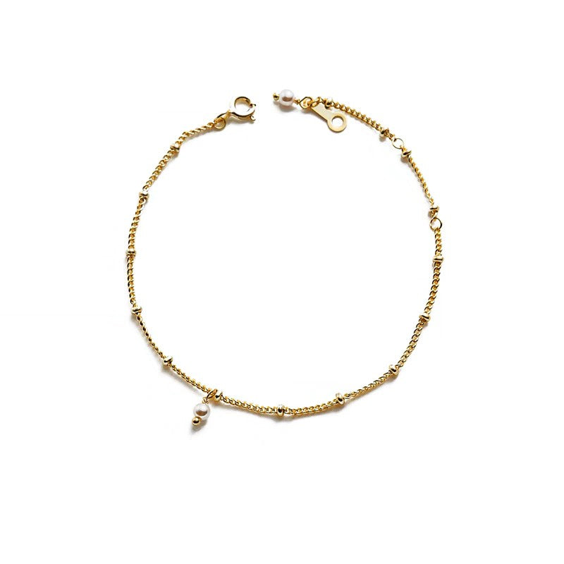 Casual Shell Pearl 925 Sterling Silver Bracelet