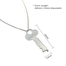 INSPIRE 925 Sterling Silver Letter Key Necklace